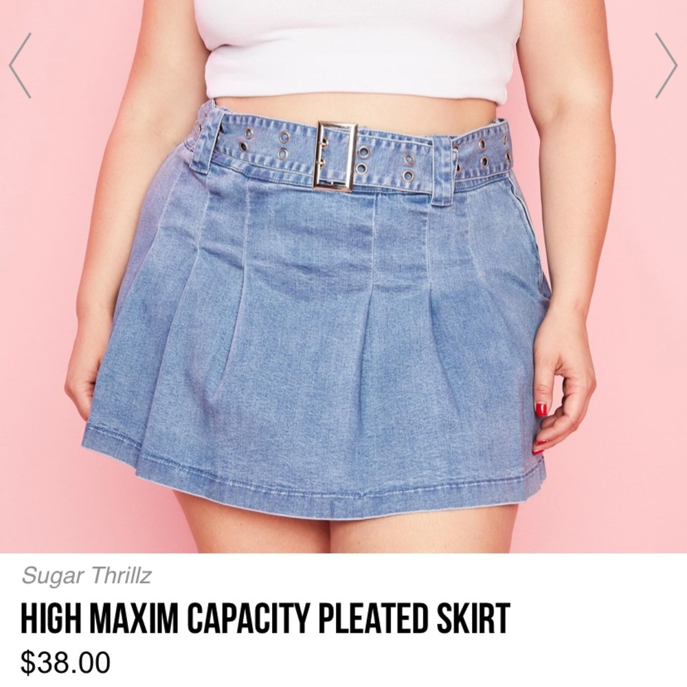 sugarthrillz high maxim capacity pleated skirt